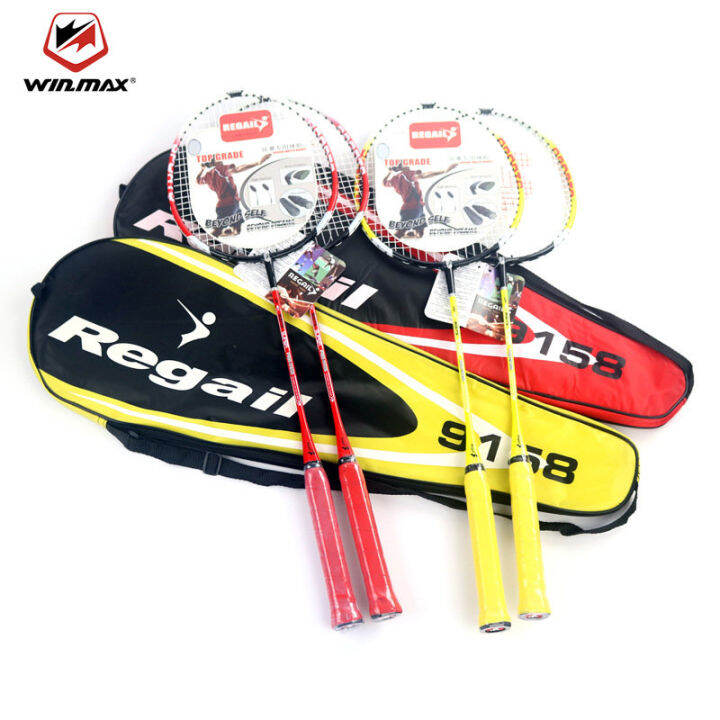 Winmax 2pcs Professional Badminton Rackets Set Family Couples Double