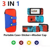 4 in 1 for Nintend Switch NS Console Carrying Storage Bag Protector+Anti-scratch Dustproof Transparent Crystal Shell+ NS Skin Cases Covers