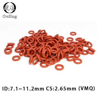 【DT】hot！ 20PCS/lot Rings Silicone Oring CS2.65mm Thickness ID7.1/7.5/8/8.5/9/9.5/10/10.6/11.2mm Rubber O-Ring Gasket