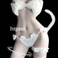 Adult female underwear passion temptation cosplay three-point fluffy cute bowknot is and catwoman bunny suits