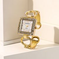 【YF】▫◐◊  Luxury 2023 Rhinestone Gold Fashion Wristwatch Zegarek Damski