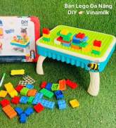 Bộ Bàn Lego Đa Năng DIY 2in1,Màu Sắc Ngẫu Nhiên Hàng Quà Tặng VNM