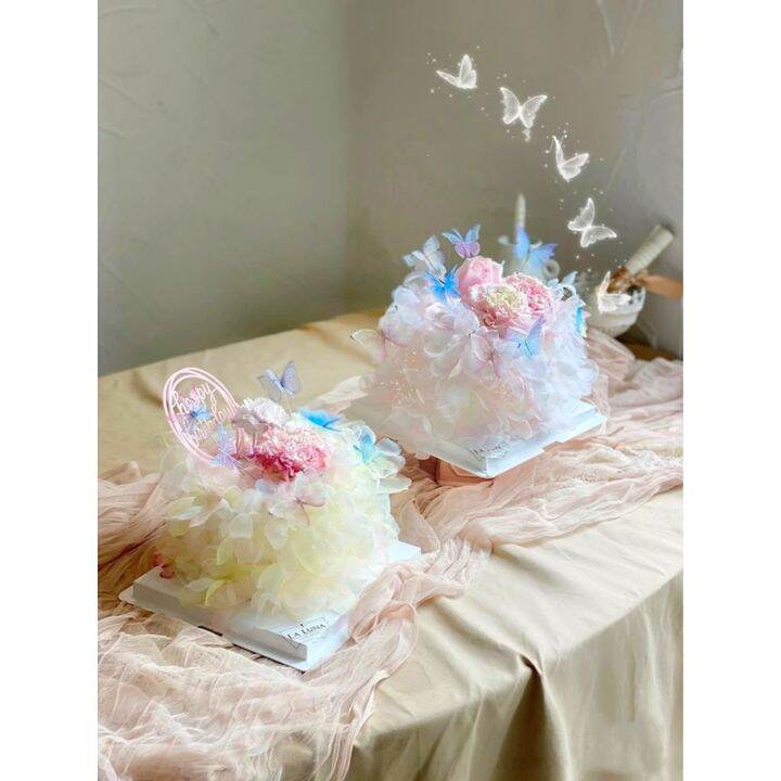 อุปกรณ์ตกแต่งเค้กลายผีเสื้อดอกไม้ผีเสื้อ-creative-butterfly-cake-topper-cake-decoration