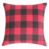 Free Shipping Set of 2 pcs Buffalo Check With Applique Suede Black Moose Reversing to same Pillow Cover Sofa Cushion Cover