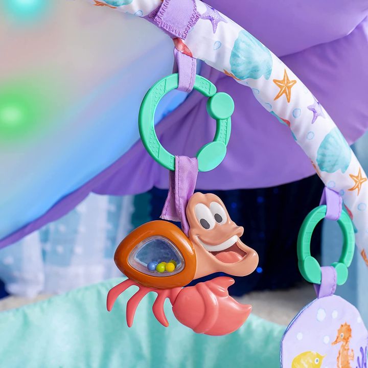 bright-starts-the-little-mermaid-twinkle-trove-light-up-musical-baby-activity-gym-with-tummy-time-pillow-ราคา-4-390-บาท