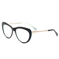 Women cateye eyeglasses frames women leopard print glasses frames Light vintage retro acetate metal Rx tortoise eyeglass frame