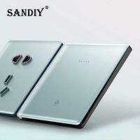 hot！【DT】 SANDIY Wall On/Off Lamp Tempered Glass Panel 1/2/3/4 Gang 1/2 Way 10A AC110V-250V Accessories