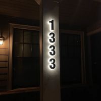 【LZ】✘✓  Metal 3D LED Sign House Number Light Outdoor Stainless Steel Backlight Sign Logo Address Plaque Home Hotel Door Plate Waterproof