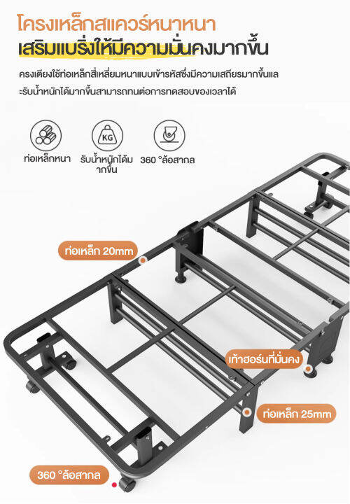 kome-life-เตียงนอนพับได้-เตียงพับ-เตียงสนามพับได้-เตียงพับอเนกประสงค์-เตียงออฟฟิศพักผ่าน-เตียงพับเตียงพับฟองน้ำแบบ4ตอน-folding-bed-sponge-bed