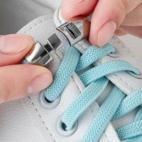 Cross Buckle Elastic Shoe Laces No Tie Shoelaces For Sneakers Flat Shoelace Kids Adult Elastic Laces One Size Fits All Shoes