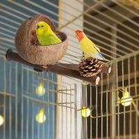 บ้านนกมะพร้าวนก Hideaway Nest Cage Bird Hideaway และ Parakeet Nest สบาย Parakeet Nesting กล่องสำหรับ Love Birds