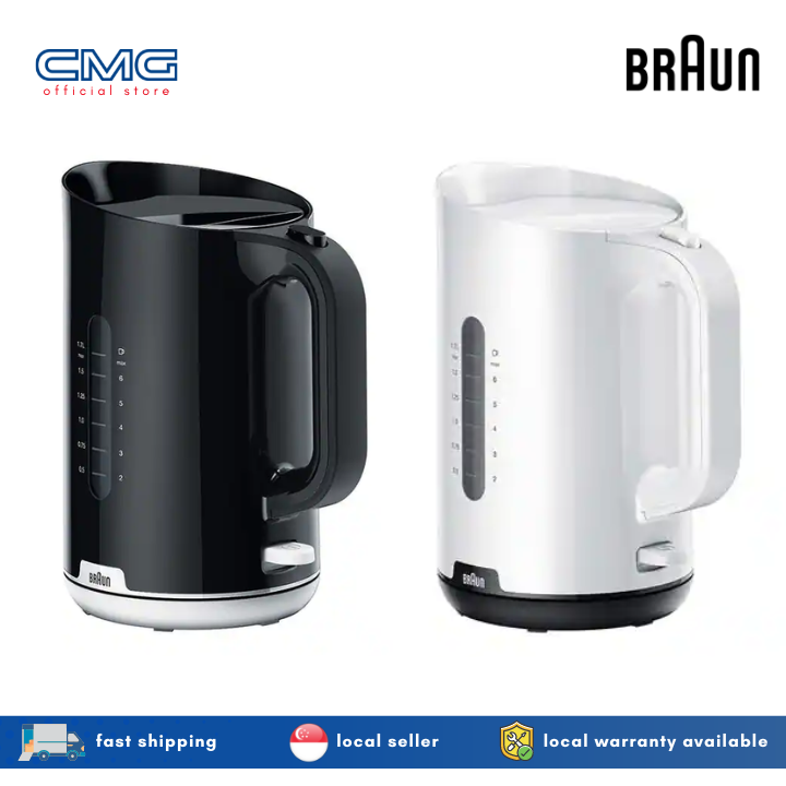 BRAUN Breakfast1 1.7L Water Kettle WK 1100 Black / White | Lazada Singapore