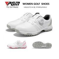 PGM Women Super Waterproof Golf Shoes Patented Anti Slip Knob Buckle Women Sneaker Leisure Outdoor Sports Shoes 35-39