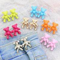 ♧ 10-20 Pairs Detachable Colorful Bear Metal Buttons Snap Fastener Pants Pin for Jeans Retractable Button Sewing Free Buckles