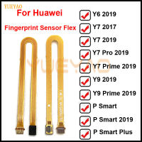 เซ็นเซอร์ลายนิ้วมือเครื่องสแกน Touch ID เชื่อมต่อปุ่มโฮม Flex Cable สำหรับ Huawei Y6 Y7 Prime Pro 2017 Y9 2018 P Smart Plus 2019-DFGN STORE