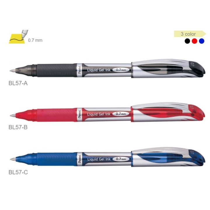 pentel-ปากกาหมึกเจล-เพนเทล-energel-deluxe-cap-bl57-0-7mm-เปลี่ยนใส้ได้