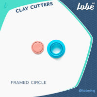 Framed Circle Shape Clay Cutters/ Polymer Clay Cutter/ แม่พิมพ์กดดินโพลิเมอร์ทำต่างหูรูปทรงวงกลมแบบมีกรอบ