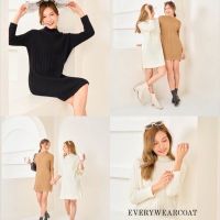 everywear coat เดรสไหมพรมเนื้อนุ่ม หนา ทอแน่นละเอียด