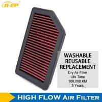 R-EP เปลี่ยนกรองอากาศเหมาะกับสำหรับฮอนด้า Fit แจ๊ส1.2L 1.3L 1.4L 1.5L ประสิทธิภาพเย็น Air Intake ล้างทำความสะอาดได้นำมาใช้ใหม่กรอง