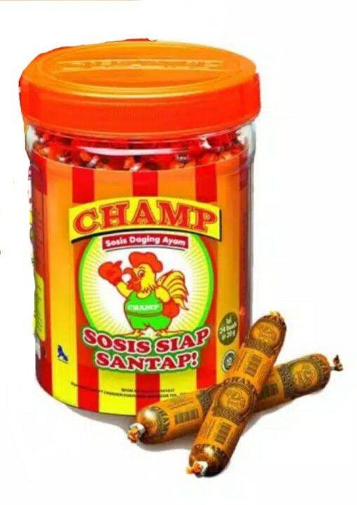 Champ Sosis Ayam Siap Makan Isi Pc Bonus Pc Kemasan Toples Lazada