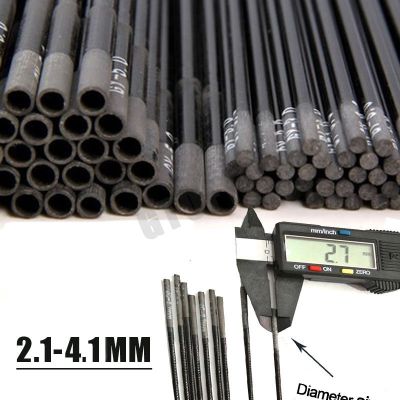 2.2mm-4.1mm 5 Pieces 80cm Fishing Rod Tip Spare Sections Taiwan Fishing Rod Full Size Solid Hollow Carbon Rod Accessories Sturdy