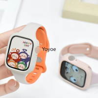 สายนาฬิกาซิลิโคนตัวล็อกแบบผีเสื้อสองสีสำหรับสายคาด Apple Watch ซีรีส์8 7 Se 5 6 Ultra 49มม. 42มม. 38มม. สายนาฬิกาข้อมือแบบบางสำหรับ Iwatch 40 45 41มม. 3 4 2 1