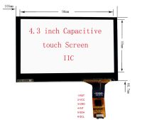 4.3 Inch IIC GT911 Touch Screen Sensor Digitizer Glass Panel For DIY Monitor 96*55Mm  6Pin