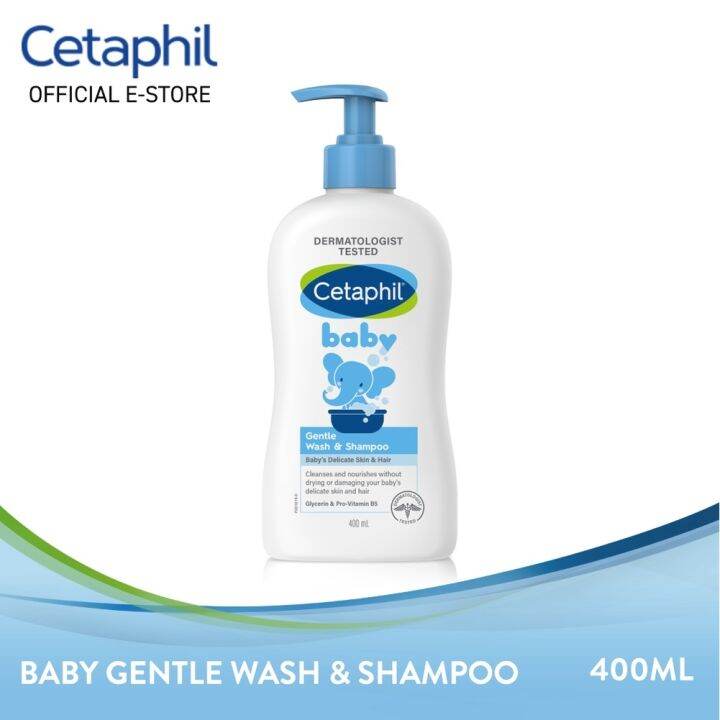 Cetaphil Baby Wash Shampoo For Hair Body For Baby Delicate Skin (400ml 