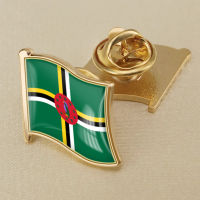 Dominica Dominican Flag Crystal Resin Badge Brooch Flag Badges of the World All-metal Brooch Copper Brooch Collection