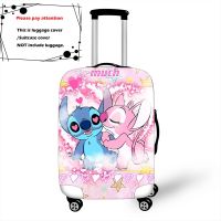 ฝาครอบป้องกันกระเป๋าเดินทางล้อลากผ้ายืดหยุ่น Lilo Stitch เคสถุงหูรูดกระเป๋าเดินทางลายการ์ตูน