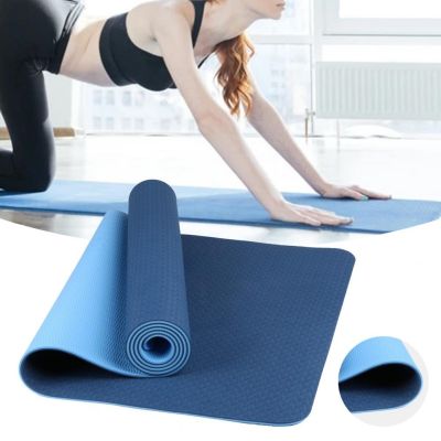 Monochrome TPE yoga mat high-density cushion for beginners non-slip fitness and weight loss mat pilates gymnastics matte