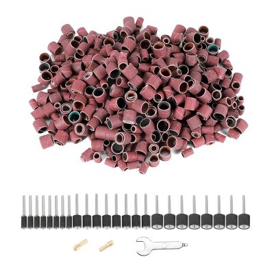 531 Pcs Grinding Drum Set, Grinding Machine Sockets Drum Cores Self-Tightening Drill Bits for Dremel Rotary Tools