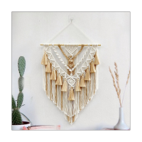 Hand-Woven Color Macrame Wall Hanging Ornament Boho Craft Decoration Gorgeous Tapestry for Livingroom Decor