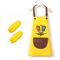 Childrens waterproof apron painting clothes kindergarten dining art painting class childrens cover儿童防水围裙画画衣幼儿园吃饭美术绘画班小孩罩衣印字定制LOGO6.19