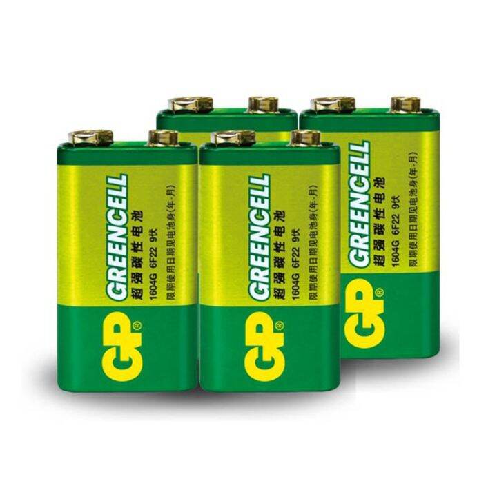 GP 6F22 1604G PACKS OF 6 Extra Heavy Duty Ultra 9volt square battery