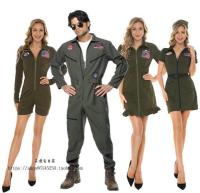 original Halloween Disney Top Gun Pilot Uniform Stewardess Costume COSPLAY Movie Couple Costume Costume