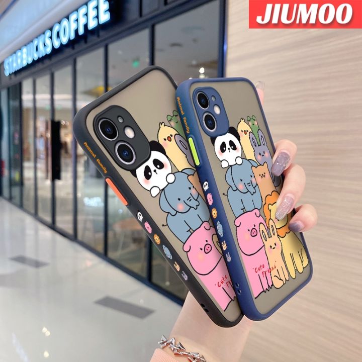 jiumoo-เคสสำหรับ-realme-3-3i-3-pro-เคสโทรศัพท์กันกระแทกแบบบางลายการ์ตูนน่ารักรูปสัตว์เพื่อนแฟชั่นเคสดีไซน์ใหม่ซิลิโคนแข็งคลุมทั้งหมดเคสป้องกันเลนส์กล้อง