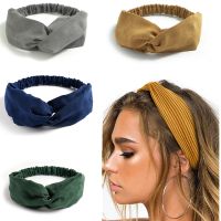 【CW】 Turban Headbands for Twist Boho Suede Hair Bands Bow Headwrap Accessories