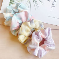 YUANGANG เครื่องประดับผม ใหม่ ที่ใส่ผมหางม้า ยางยืด ที่รัดผม ผู้หญิง ผ้า Scrunchies มัดย้อม เชือกผม ยางรัด