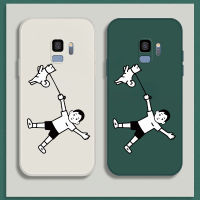 เคส Samsung Galaxy S9 Case การ์ตูนด็อก เคสกันกระแทกซิลิโคนเหลวแบบเต็มรูปแบบต้นฉบับสี่เหลี่ยมจัตุรัสตัวป้องกันกล้องด้านหลัง