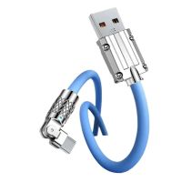 สายชาร์จ180องศาสายไฟเบอร์มือถือสายโทรศัพท์ Type C USB สายชาร์จเร็วสายชาร์จสายเคเบิลพันข้อศอกหมุนได้1ม./1.5ม./2ม.