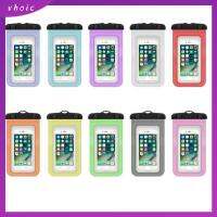 VHOIC 2PCS 10สี เคสคลุมโทรศัพท์มือถือ สี่เหลี่ยมสี่เหลี่ยม พีวีซีพีวีซี ถุงกันน้ำใต้น้ำ แฟชั่นสำหรับผู้หญิง ที่ยึดป้องกันโทรศัพท์ กีฬาน้ำกีฬา