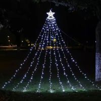 ไฟ LED Star String Light Christmas Tree String Light ไฟตกแต่งกลางแจ้ง EU Plug 180 ‑ 240V