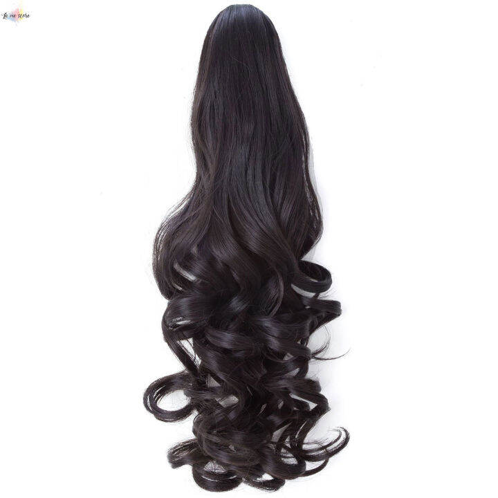 [La vis] Curly Hair Ponytail Extensions Knotless Light-weighted ...