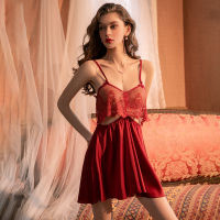 3026 Muxue Sexy Womens Large Home Fur Pure Desire Style Lace Small Fresh Couple Pajamas Female Pure 34H4