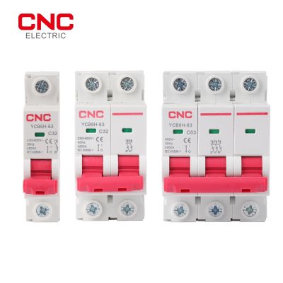 CNC YCB6H 63 1P/2P/3P Miniature Circuit Breaker MCB Din Rail Mount Breaking Capacity 6A/10A/16A/20A/25A/32A/40A/50A/63A