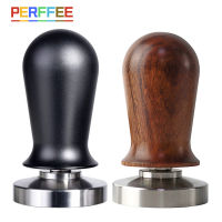 Calited Espresso Coffee Tamper 30lb Spring Loaded Elastic Coffee Tamper AluminumWooden Stainless Steel Coffee Powder Hammer