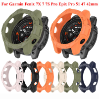 Monochrome TPU protective case For Garmin Fenix 7X Pro/7/7x/EPIX Pro 47MM 51MM Sports watch protective cover accessories