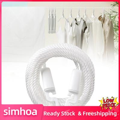Simhoa เชือกแขวนเสื้อผ้าที่ระเบียงแบบพกพาสำหรับอุปกรณ์ตั้งแคมป์ RV สนามหลังบ้าน