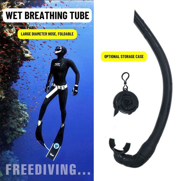 SPONSO Collapsible Breathing Tube Foldable Snorkeling Flexible Silica ...